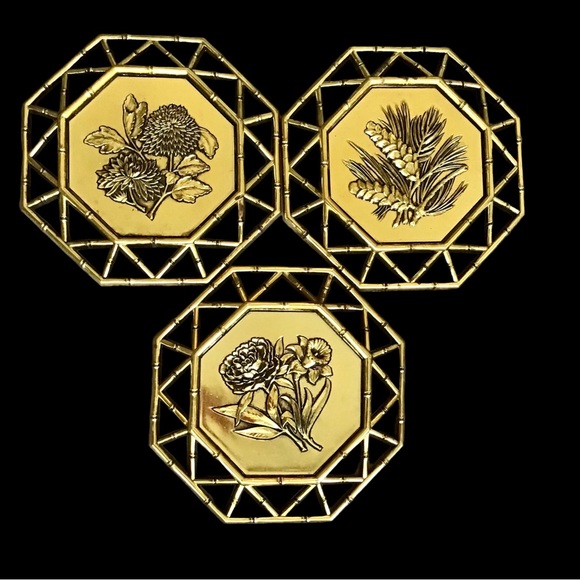 Syroco Wall Decor Vintage Syroco 3 Plaques 975 Made In Usa 7395b